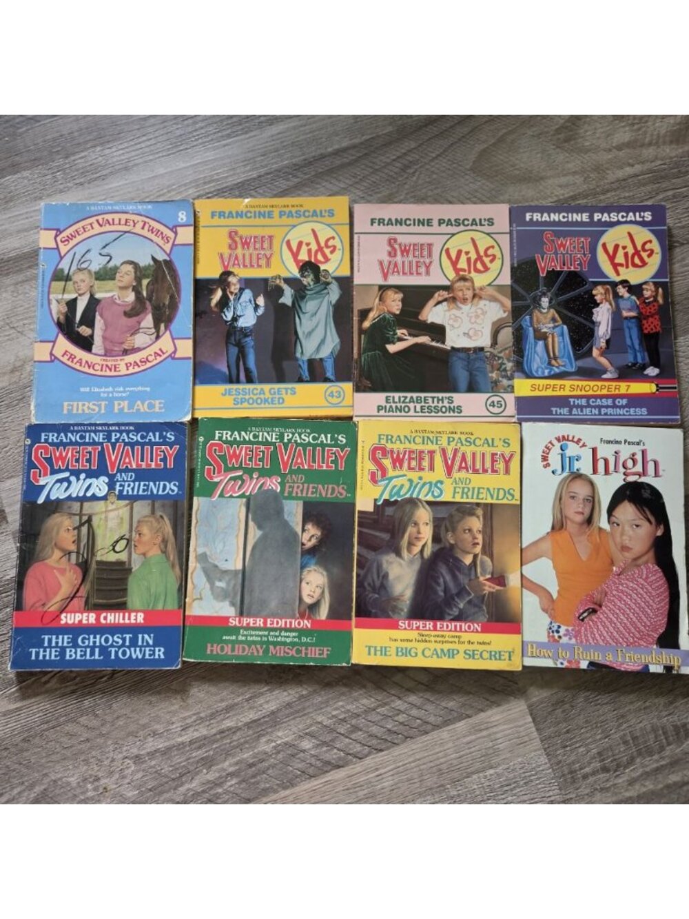 Francine Pascal Sweet Valley Twins Book Lot 8 Vintage 80s 90s Nostalgia